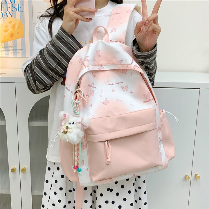 Butterfly Print Backpack Kalsten