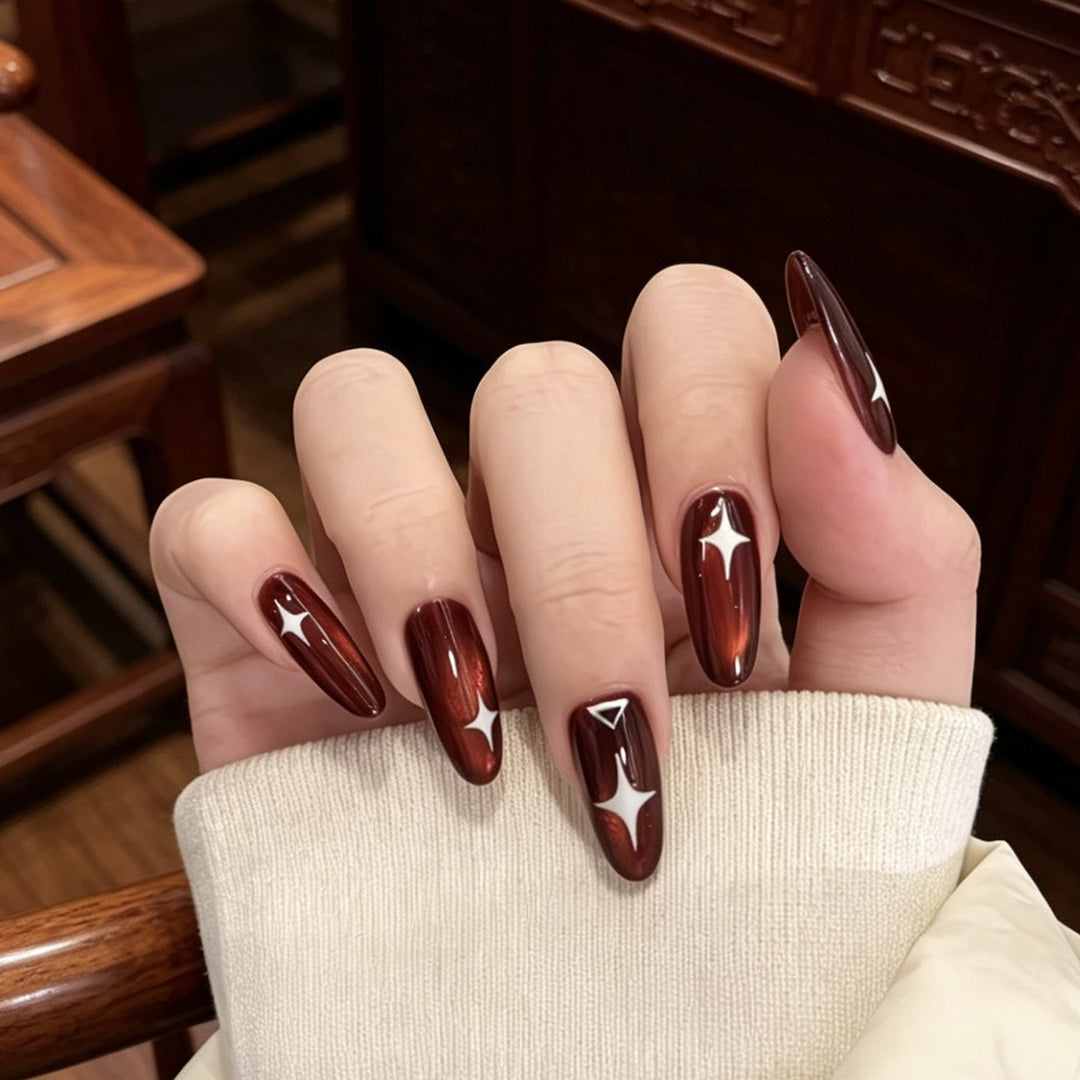 Stylish Starry Acrylic Nail Enhancements Kalsten