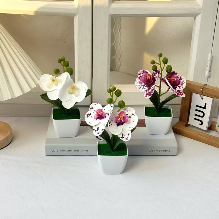 Decorative Artificial Orchid Centerpiece for Home Decor Display