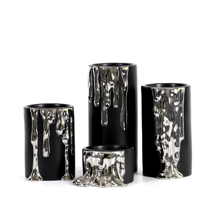 Decorative Drip Candle Holder Set