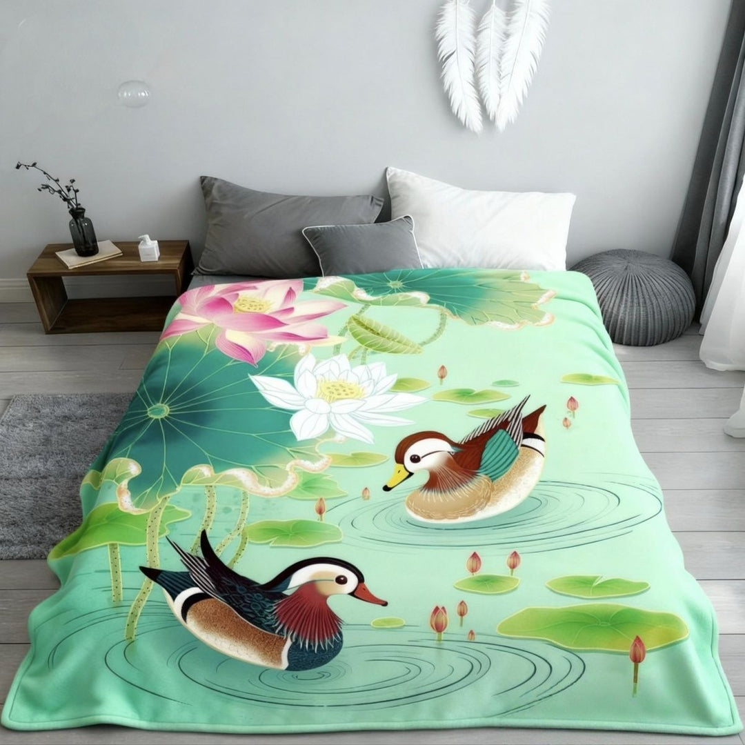 Artistic Nature-Inspired Throw Blanket