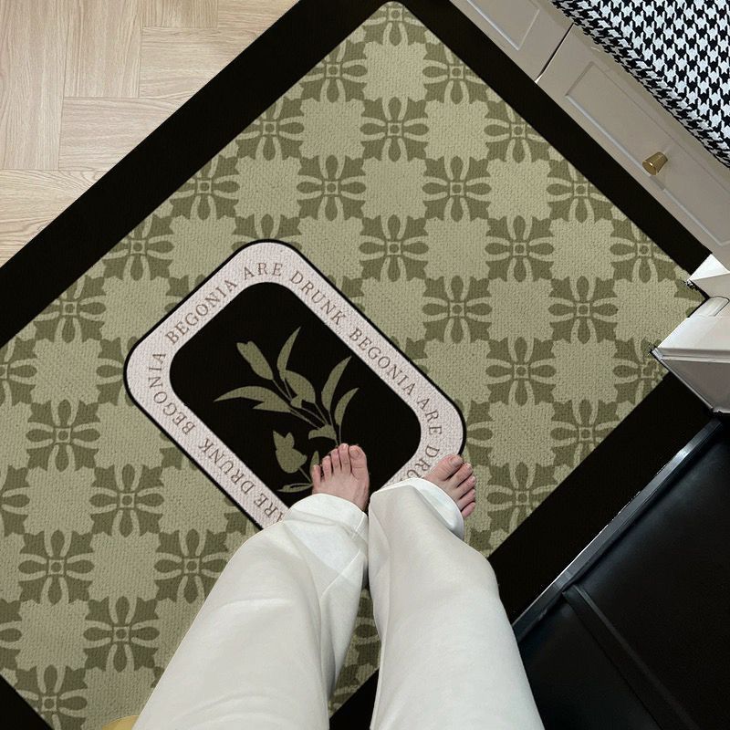 Decorative Floral Kitchen Mat