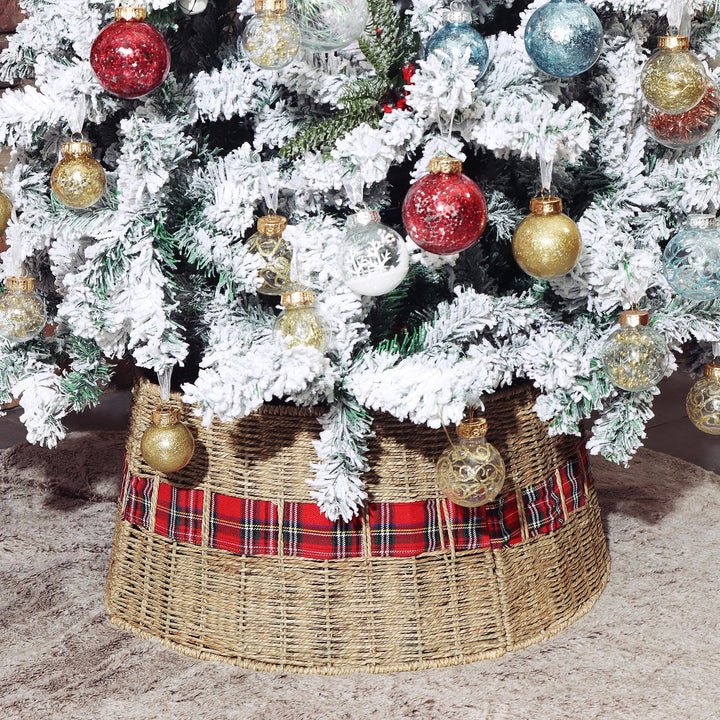 Decorative Christmas tree stand made of wicker Kalsten