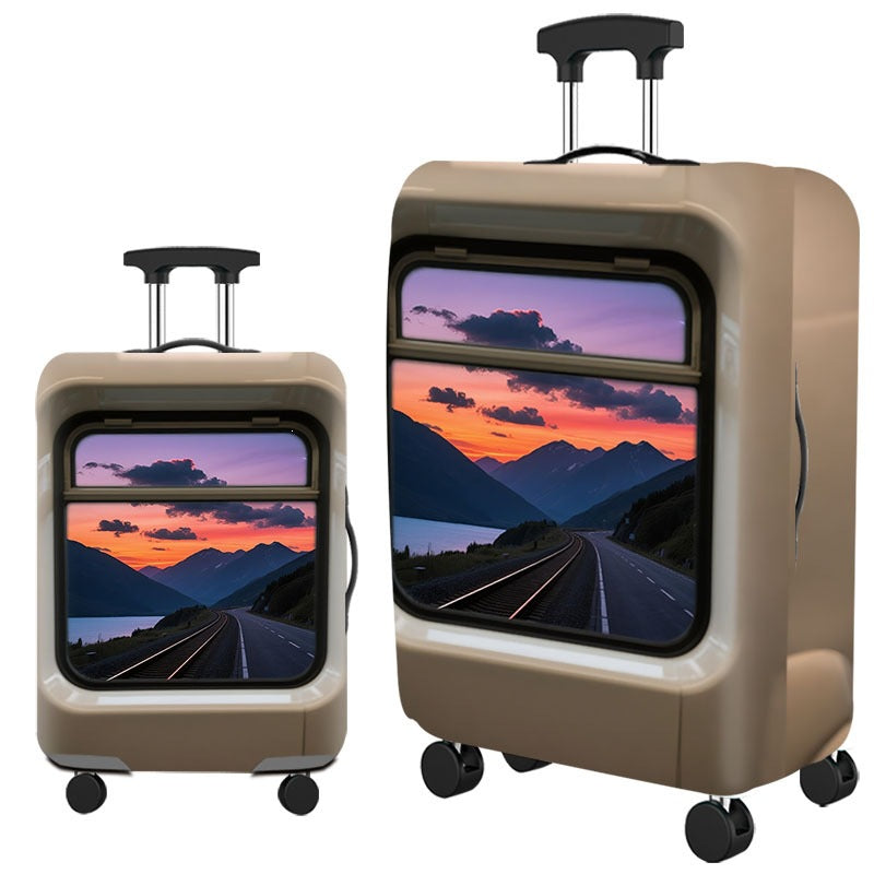 Ladies Hard Shell Suitcase with Creative Cat Design Kalsten
