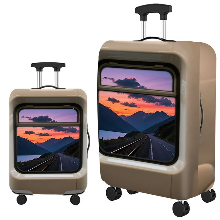 Ladies Hard Shell Suitcase with Creative Cat Design Kalsten