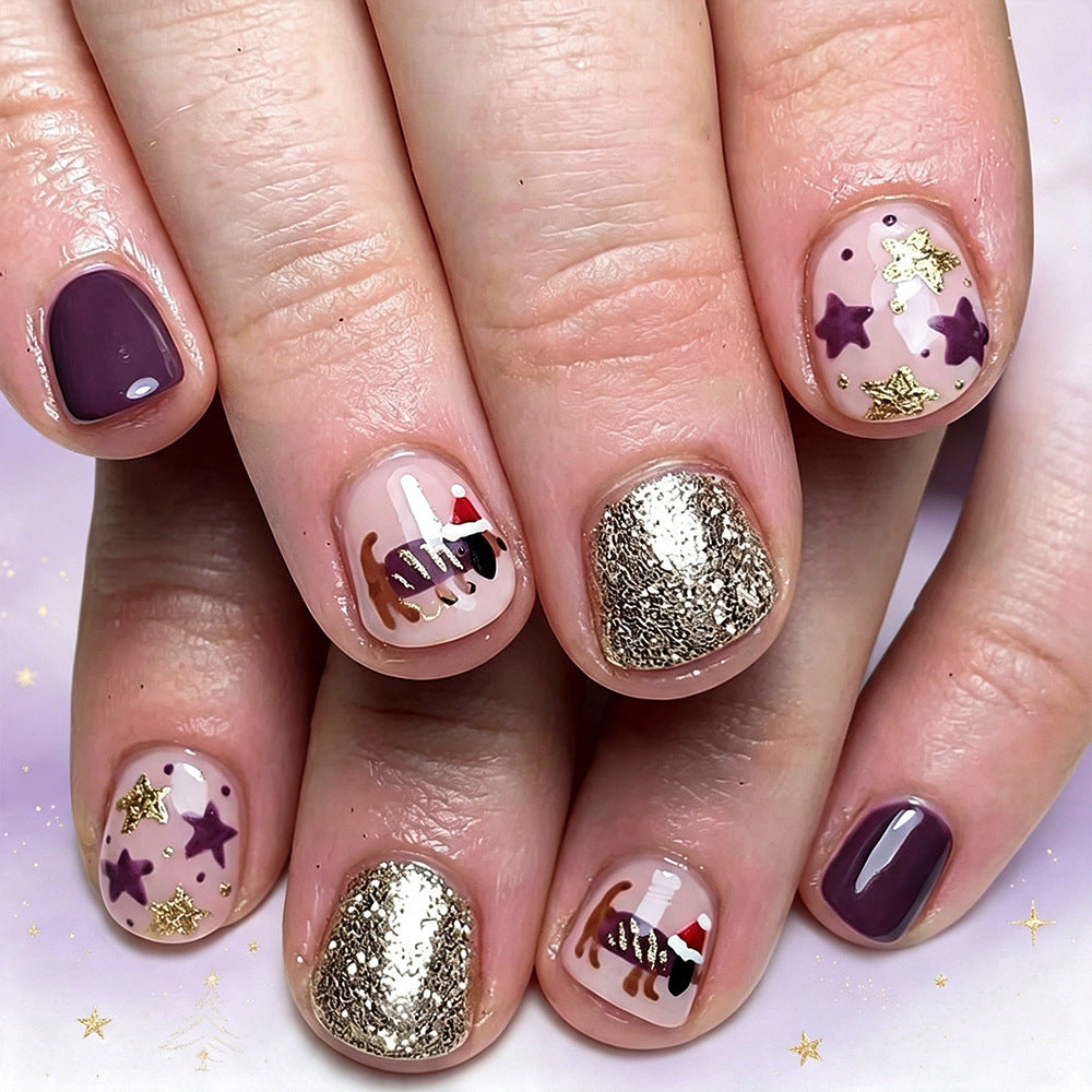 Festive Glitter Nail Art Kalsten