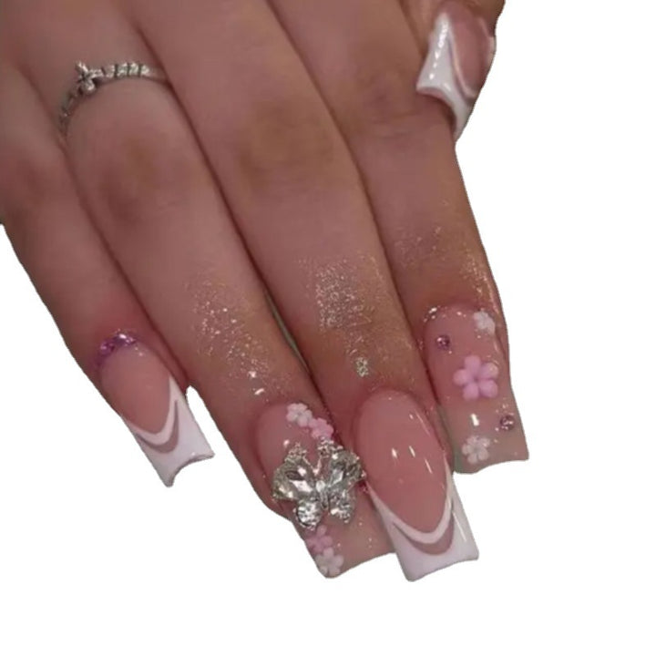 Decorative Floral Nail Extensions Kalsten