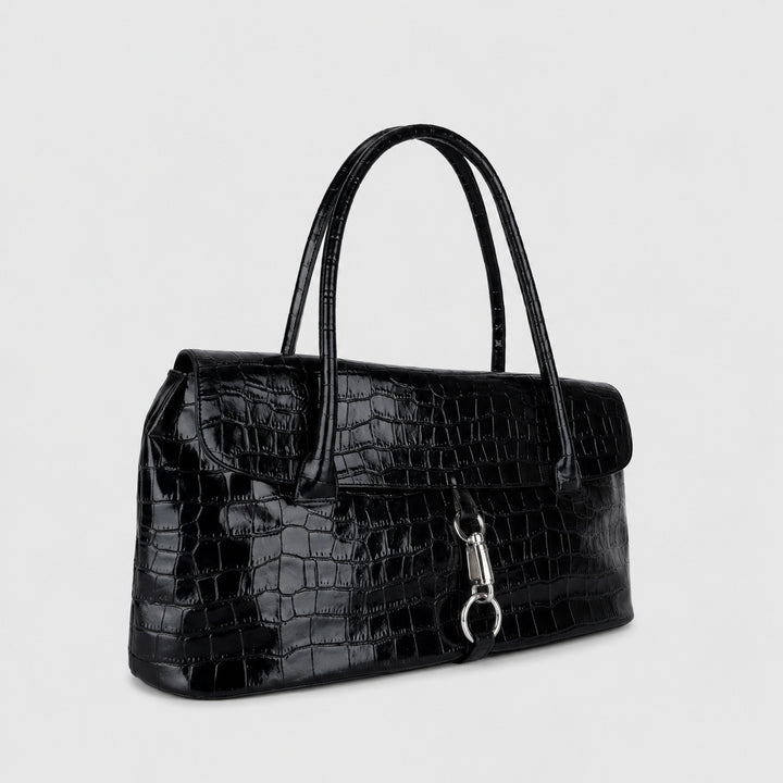 Elegant Crocodile Pattern Handbag