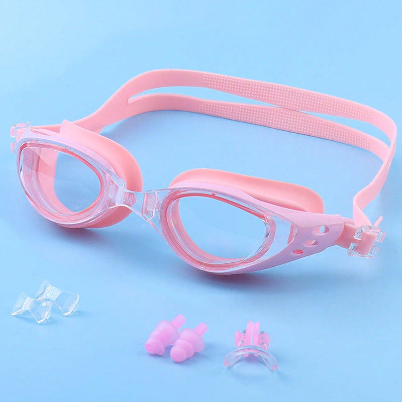 Goggles set with ergonomic swim cap and earplugs Kalsten