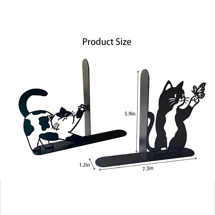 Decorative Cat-Shaped Bookends