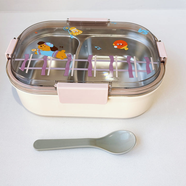Fun-Themed Dual-Compartment Lunch Box