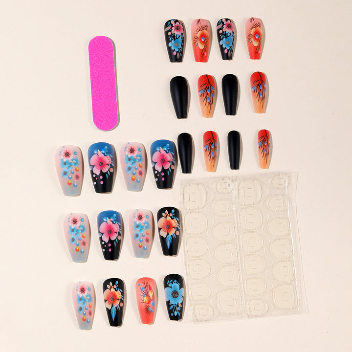 Floral Art Acrylic Nail Set Kalsten