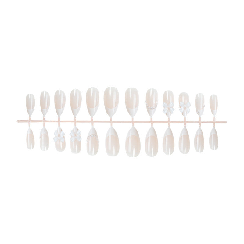 Artificial nail set with elegant bows and pearl decorations Kalsten