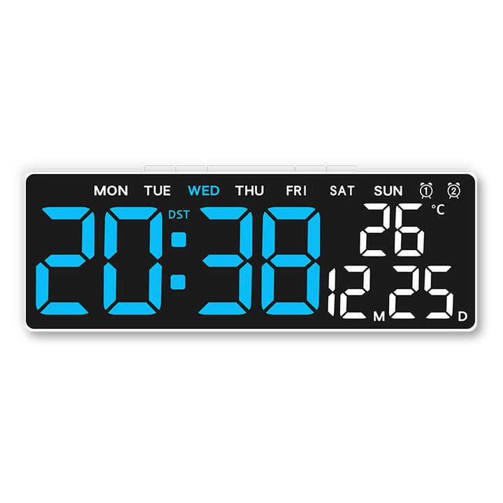 Digital weather alarm clock with large LED display and temperature display Kalsten