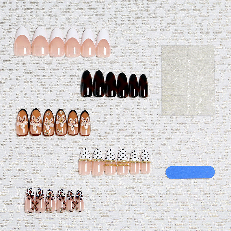 Artificial Nail Set with Floral and Glamorous Design Kalsten