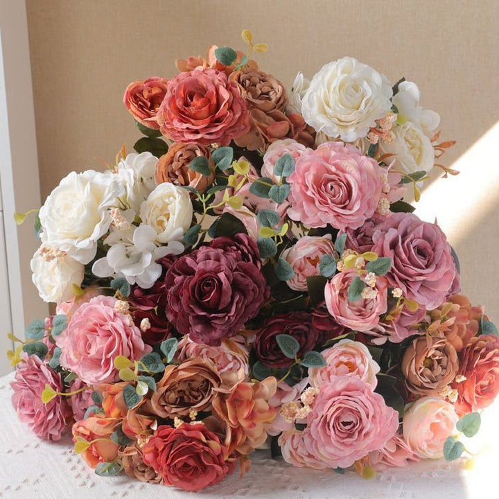 Lush Realistic Floral Bouquet Arrangement