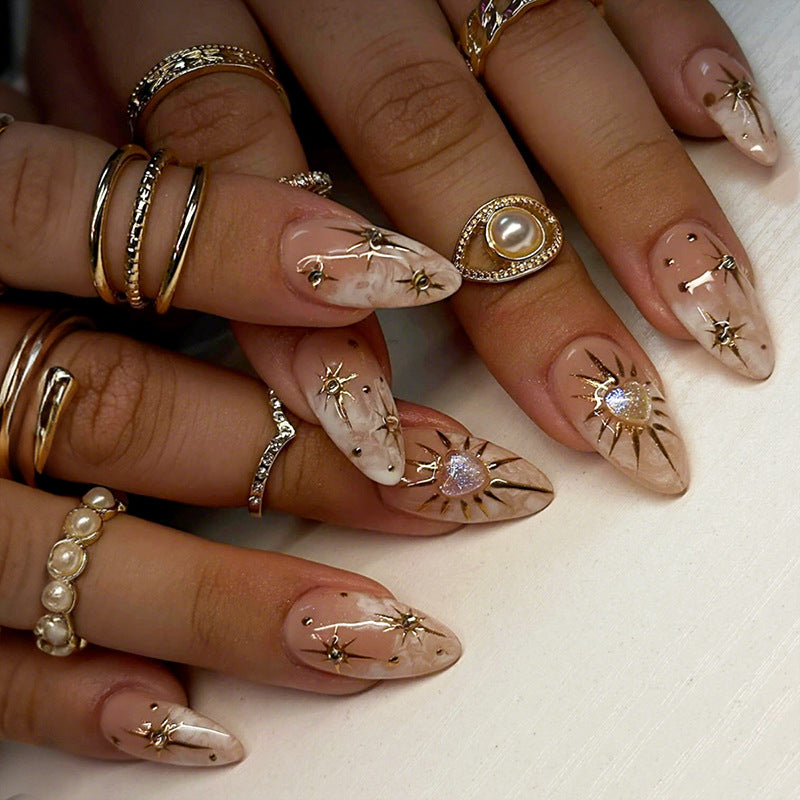 Glamorous Artistic Press-On Nail Set Kalsten