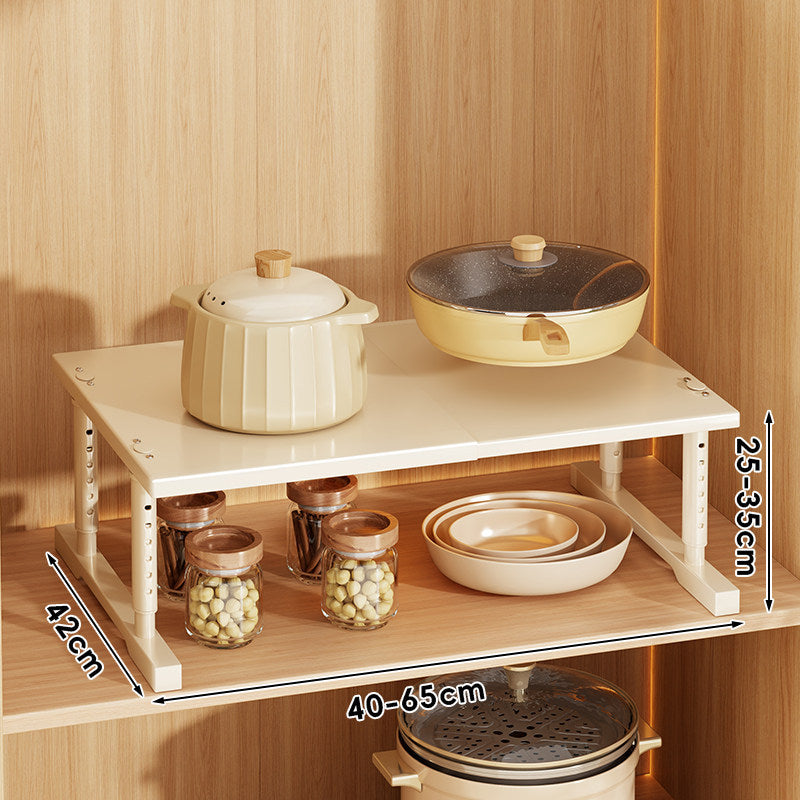 Expandable Adjustable Countertop Appliance Shelf Riser with Height-Adjustable Legs