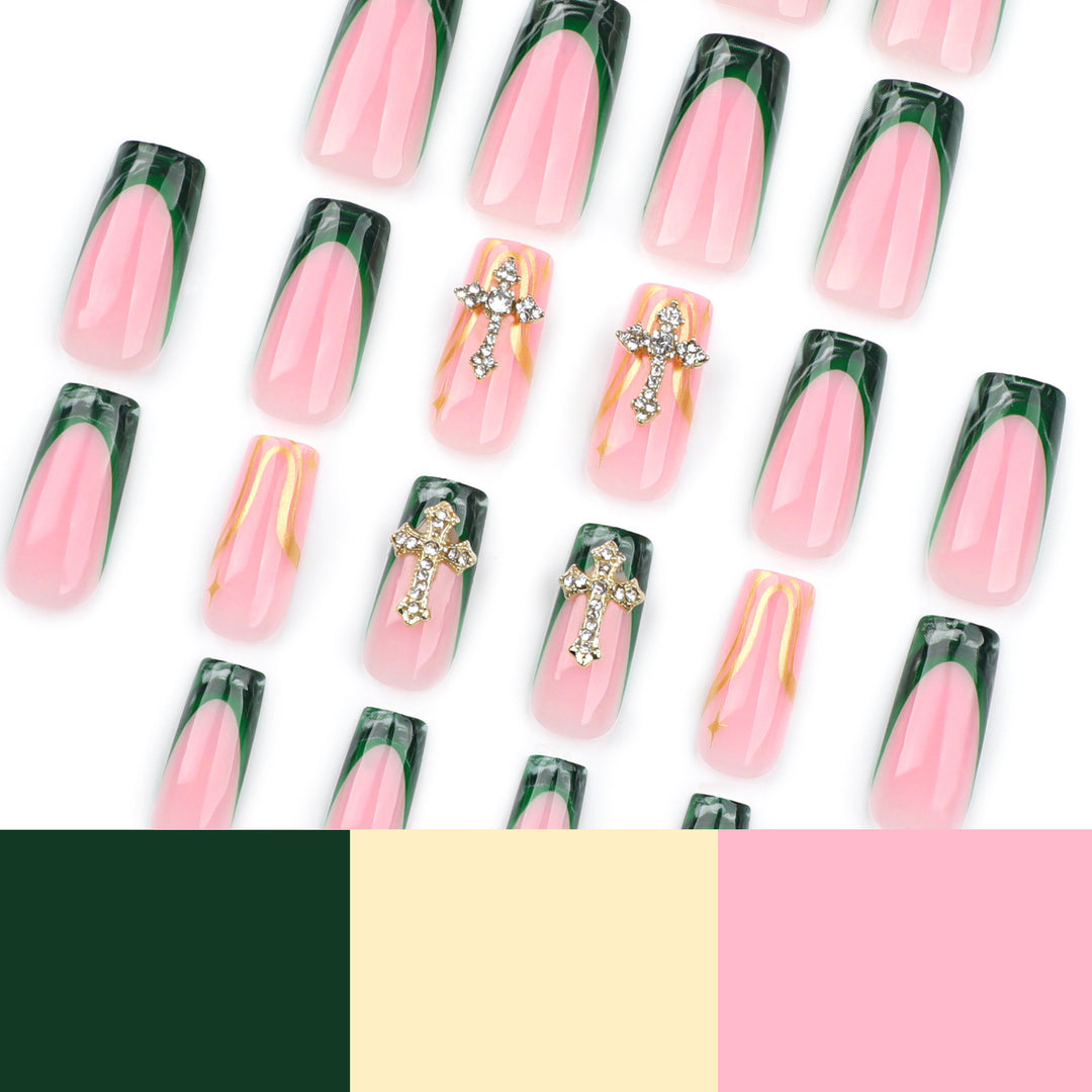 Artful Nail Extensions with Luxurious Decorative Design Kalsten