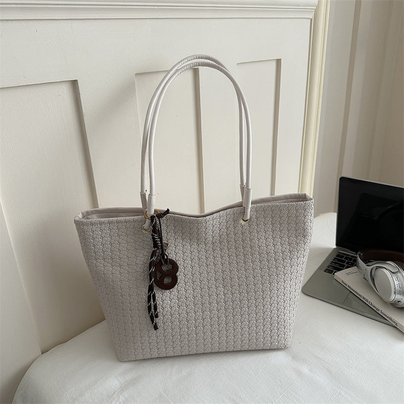 Woven Textured Tote Bag