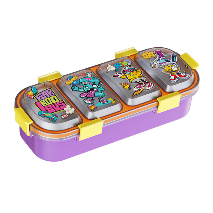 Shark-Themed Multi-Compartment Lunch Box