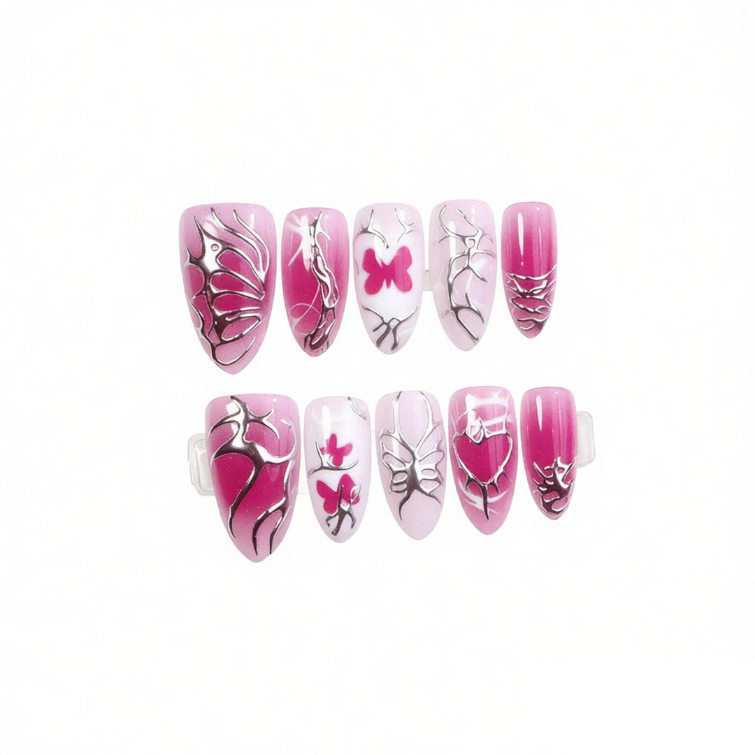 Artistic Butterfly Press-On Nail Set Kalsten
