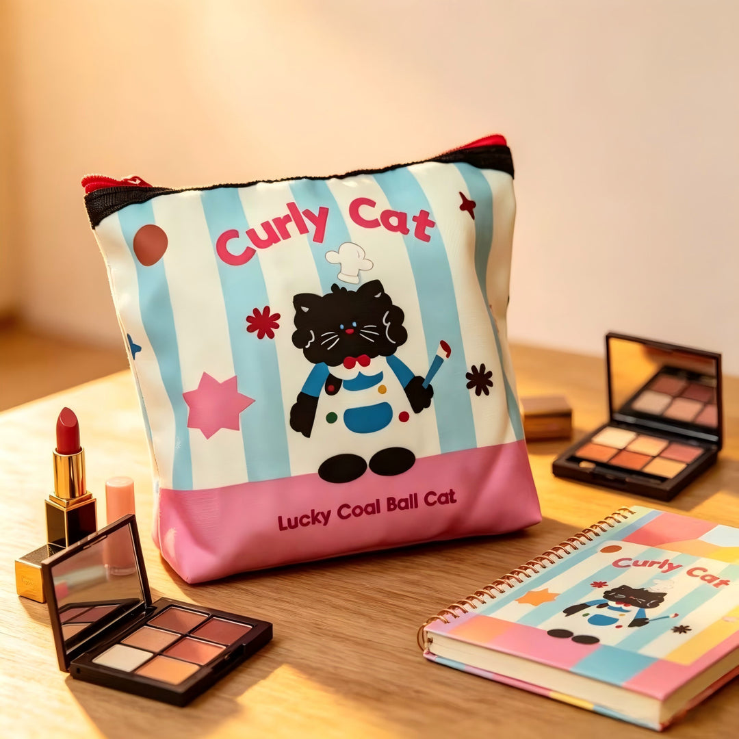 Cute Illustrated Cosmetic Pouch