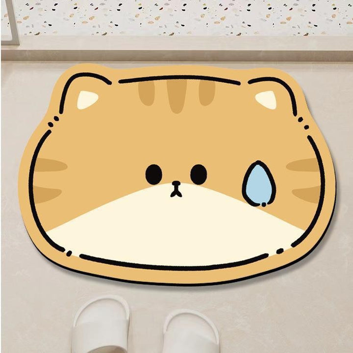 Cute Cartoon Pig-Shaped Bathroom Mat