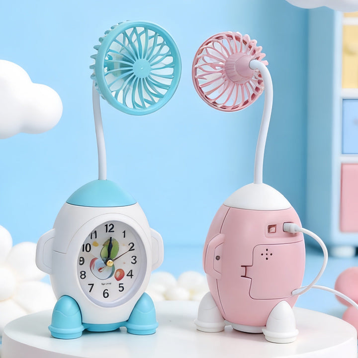 Ladies multifunctional table clock with integrated fan Kalsten