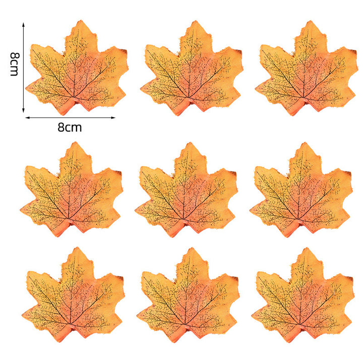 Artificial maple leaves table decoration made of flexible PU for autumn arrangements