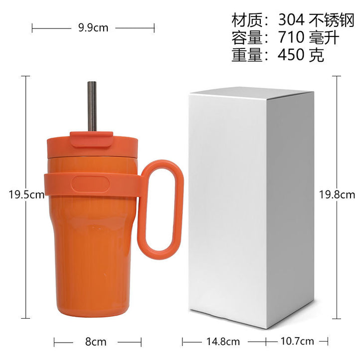 Unisex drinking cup with durable plastic and integrated straw Kalsten