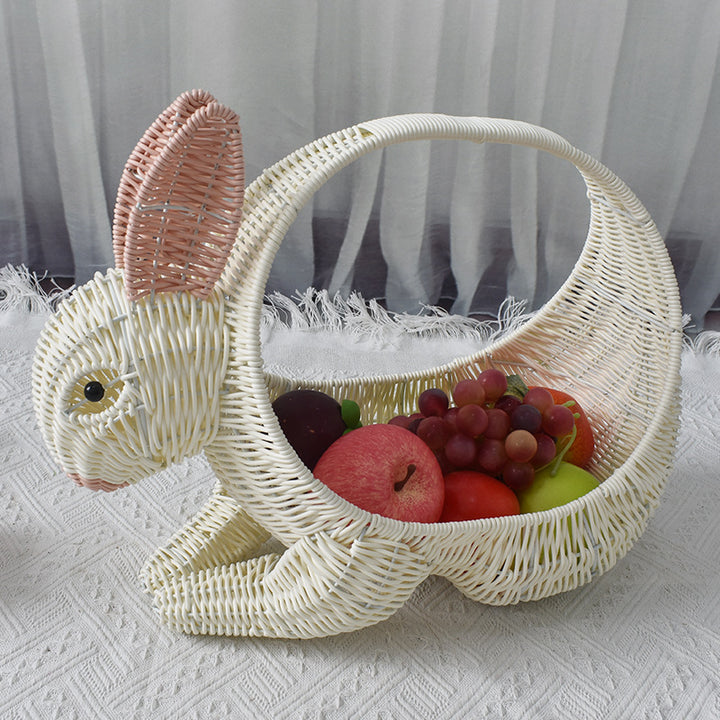 Artistic Rabbit-Shaped Woven Storage Basket Kalsten