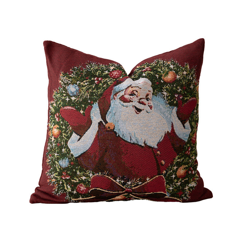 Christmas tapestry cushion cover with Santa motif and tapestry-like weave structure Kalsten