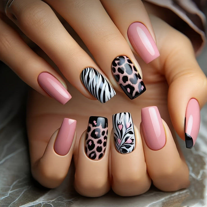 Fashionable animal motif artificial nails Kalsten