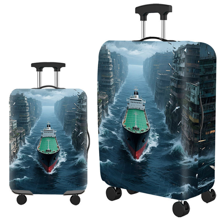 Tropical Leaf Print Hard Shell Luggage Kalsten