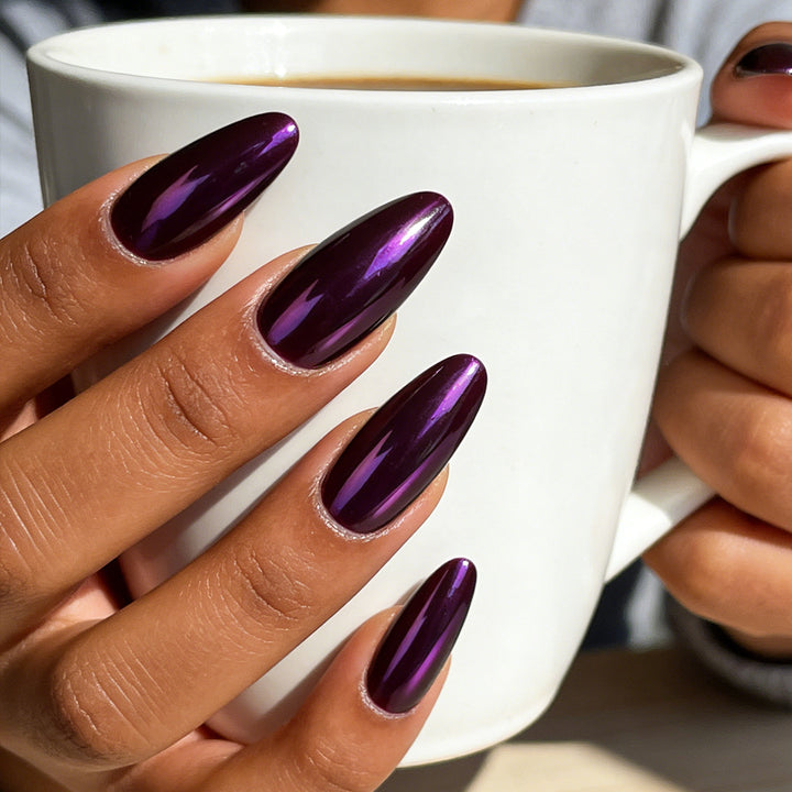 Glossy Long Stiletto Nail Art Kalsten