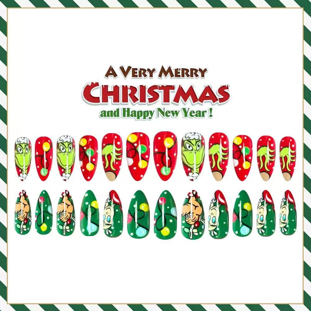 Artificial nail set with creative Christmas motifs Kalsten