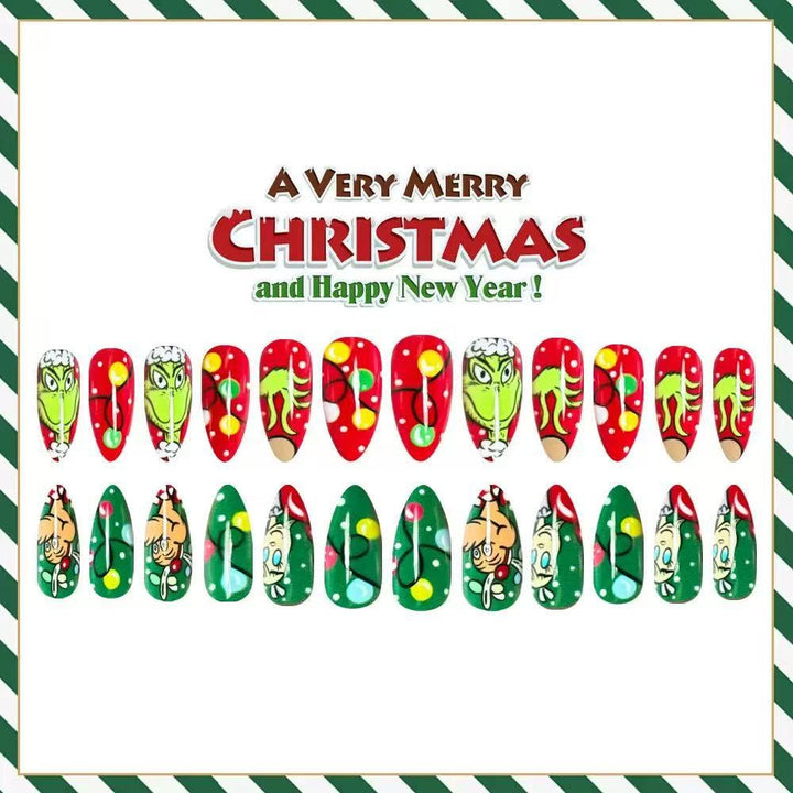 Artificial nail set with creative Christmas motifs Kalsten