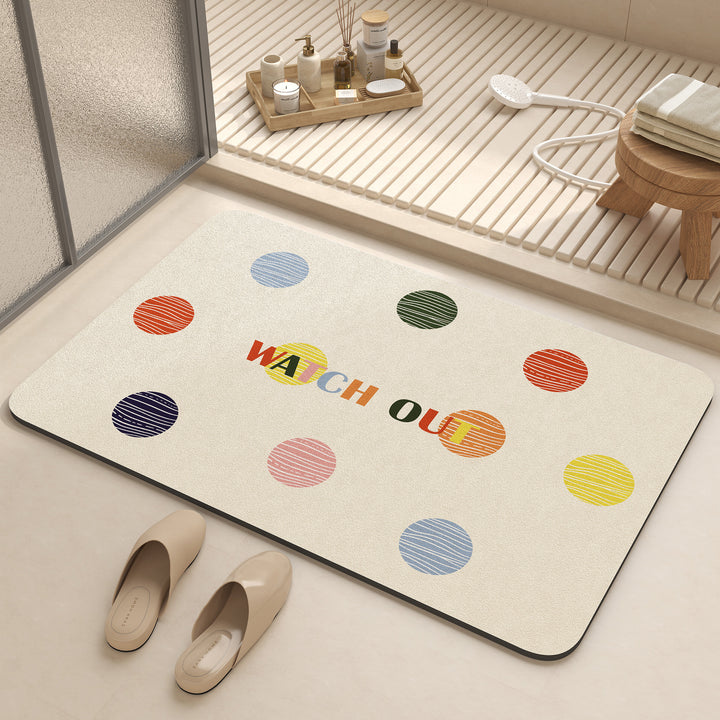 Playful Cartoon Dog-Themed Bath Mat Kalsten