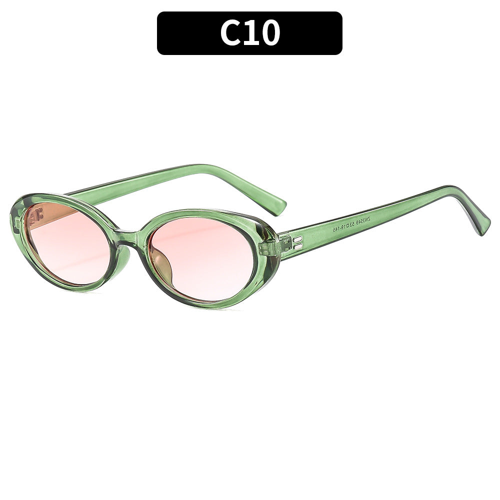 Timeless Look Stylish Oval Sunglasses