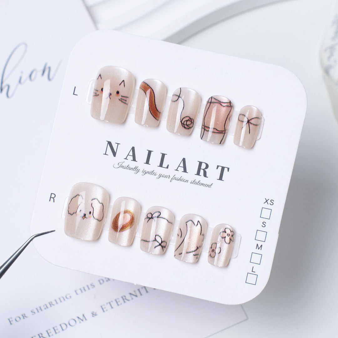 Artificial Nails in Stylish Ombre Design Kalsten