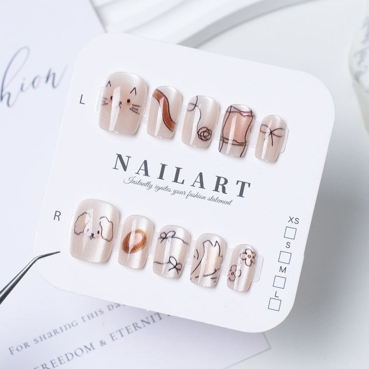 Artificial Nails in Stylish Ombre Design Kalsten
