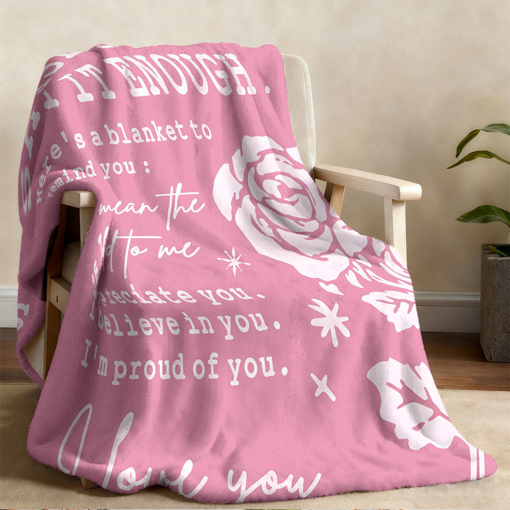 Inspirational Message Fleece Blanket