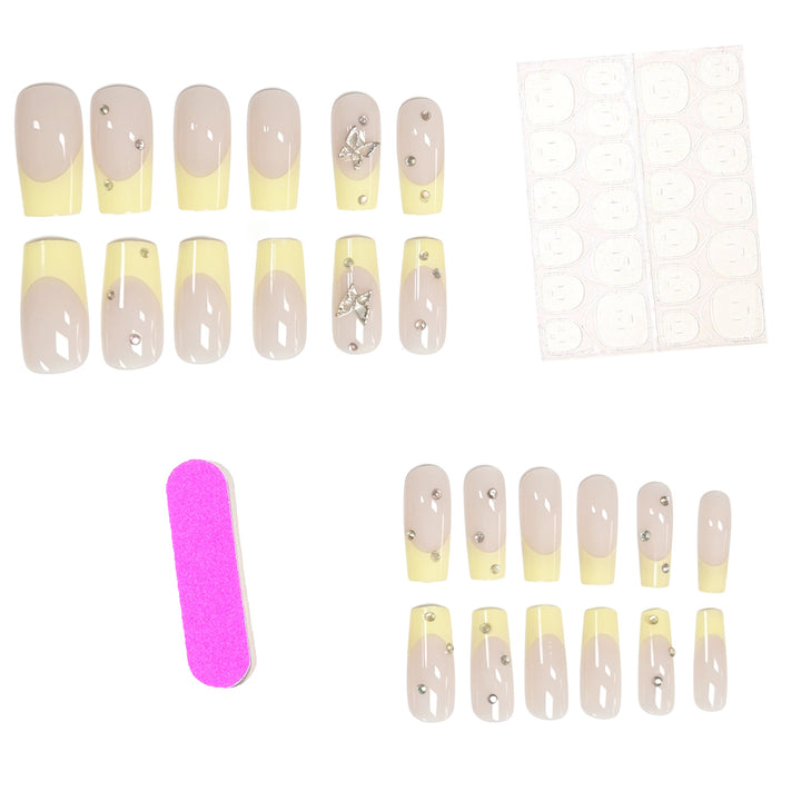 Elegant Butterfly Theme Acrylic Nail Art Extensions Kalsten