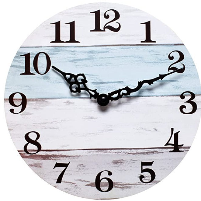 Wall clock in rustic wood design Kalsten