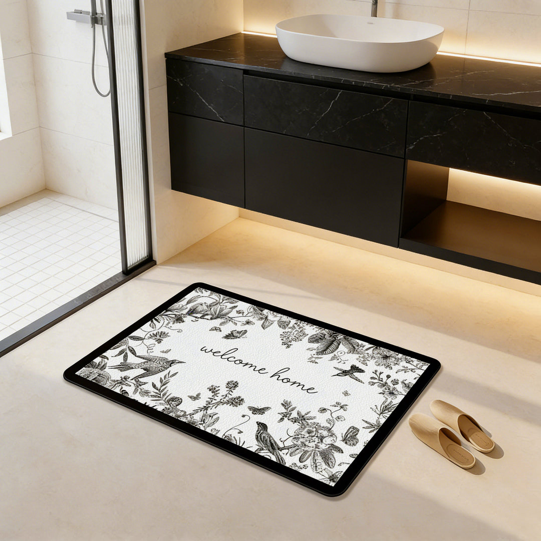 Playful Cat-Themed Bath Rug Kalsten