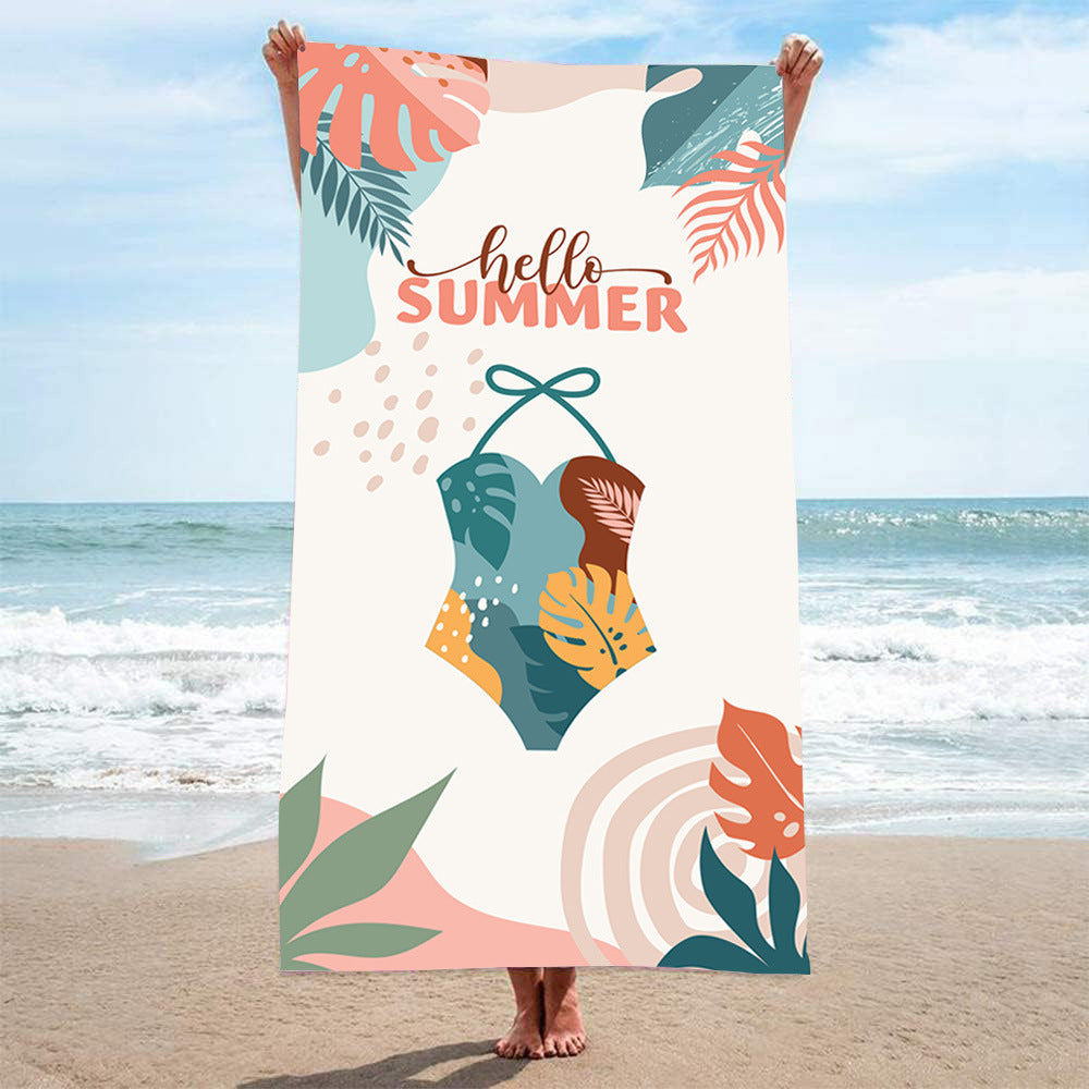 Ladies beach towel with maritime stripe pattern Kalsten