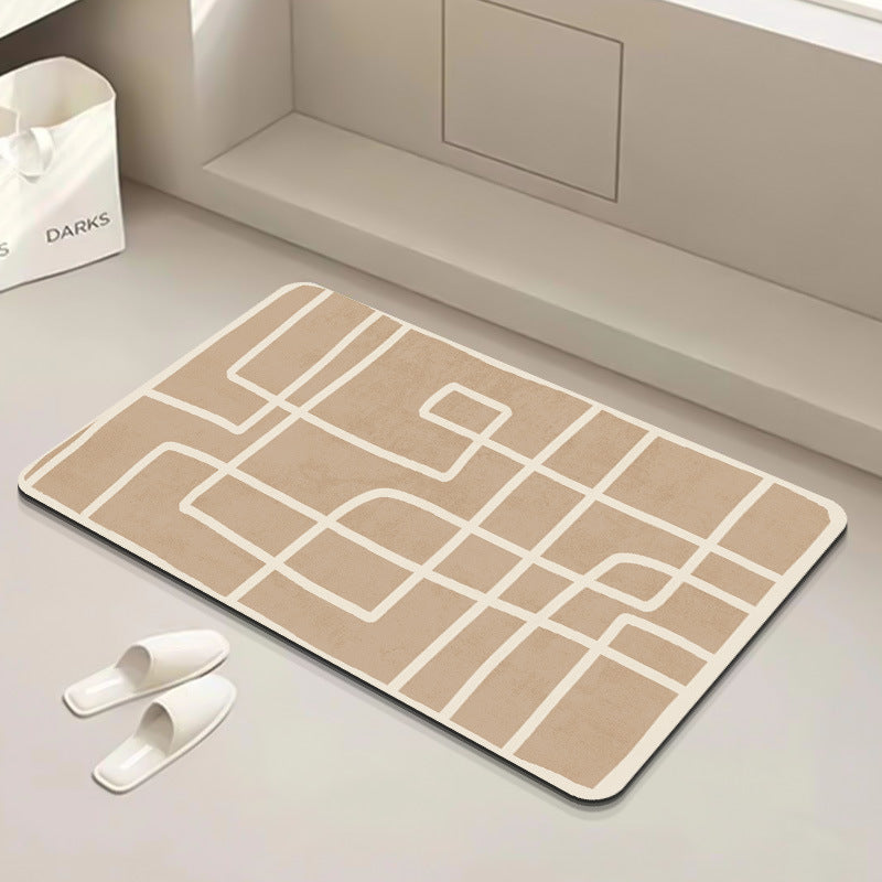 Modern Geometric Bath Mat Kalsten