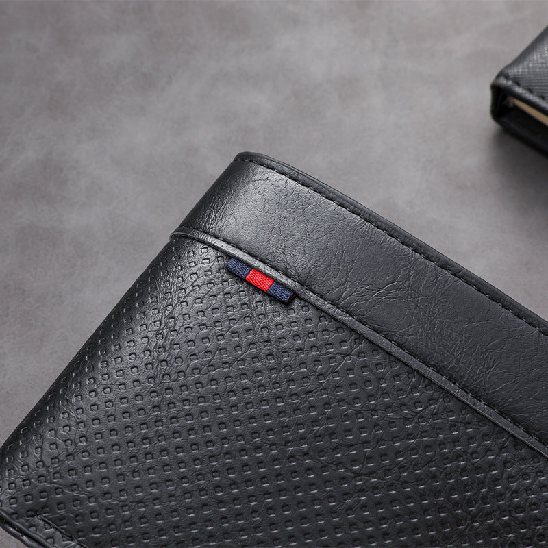 Textured Bi-Fold Leather Wallet Kalsten