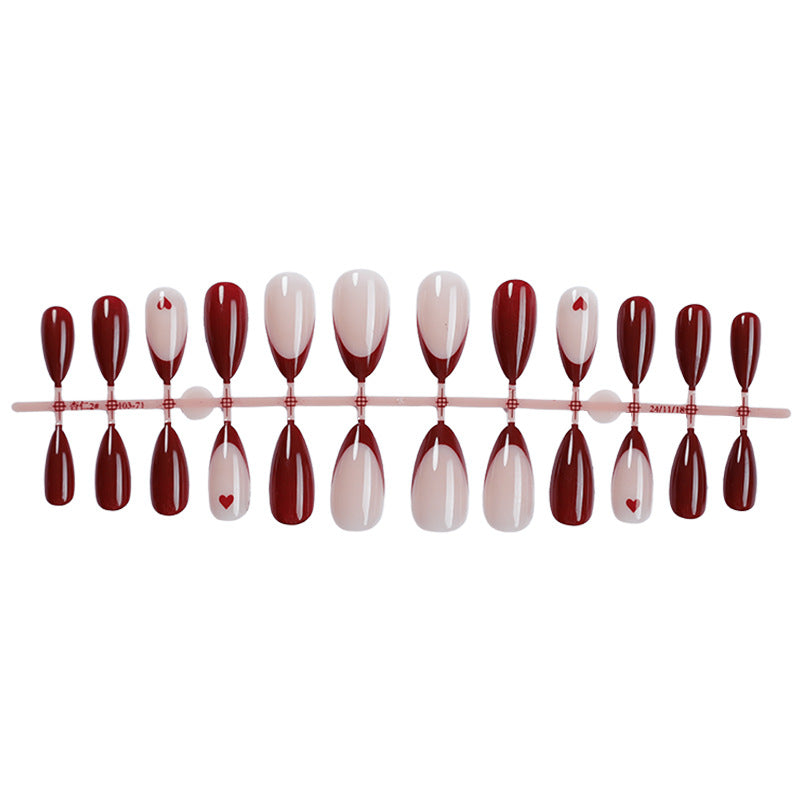 Press-On Nail Art Collection with Heart and Ombre Designs Kalsten